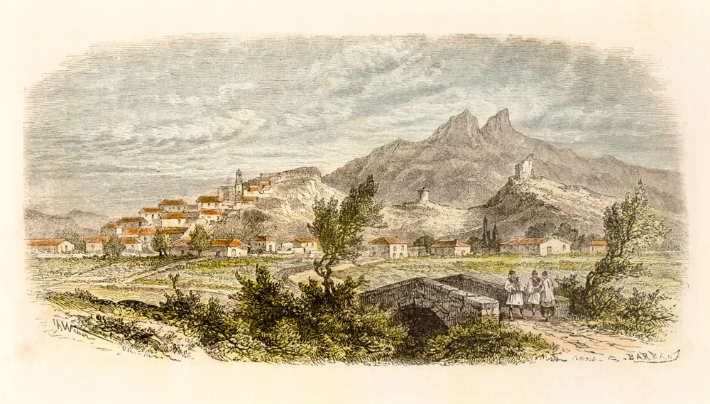 canvas showing Elefsina in the beginning of the century